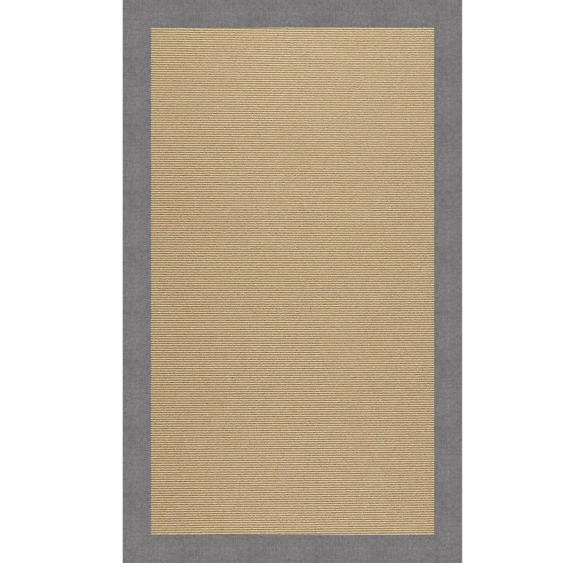 Creative Concepts-Sisal Canvas Slate Rectangle Rug - 1\'6\" x 1\'6\"