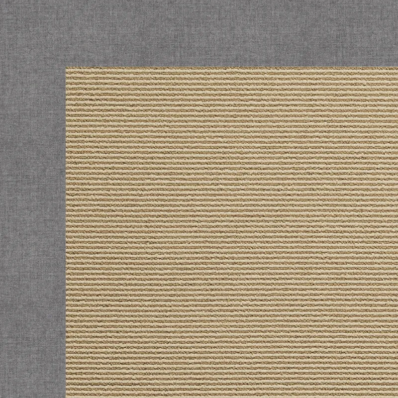 Creative Concepts-Sisal Canvas Slate Rectangle Rug - 1\'6\" x 1\'6\"