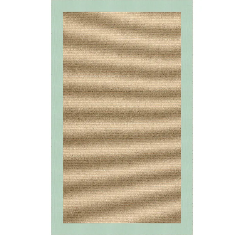 Creative Concepts-Sisal Canvas Spa Blue Rectangle Rug - 2\' x 3\'