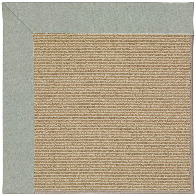 Creative Concepts-Sisal Canvas Spa Blue Rectangle Rug - 2\' x 3\'
