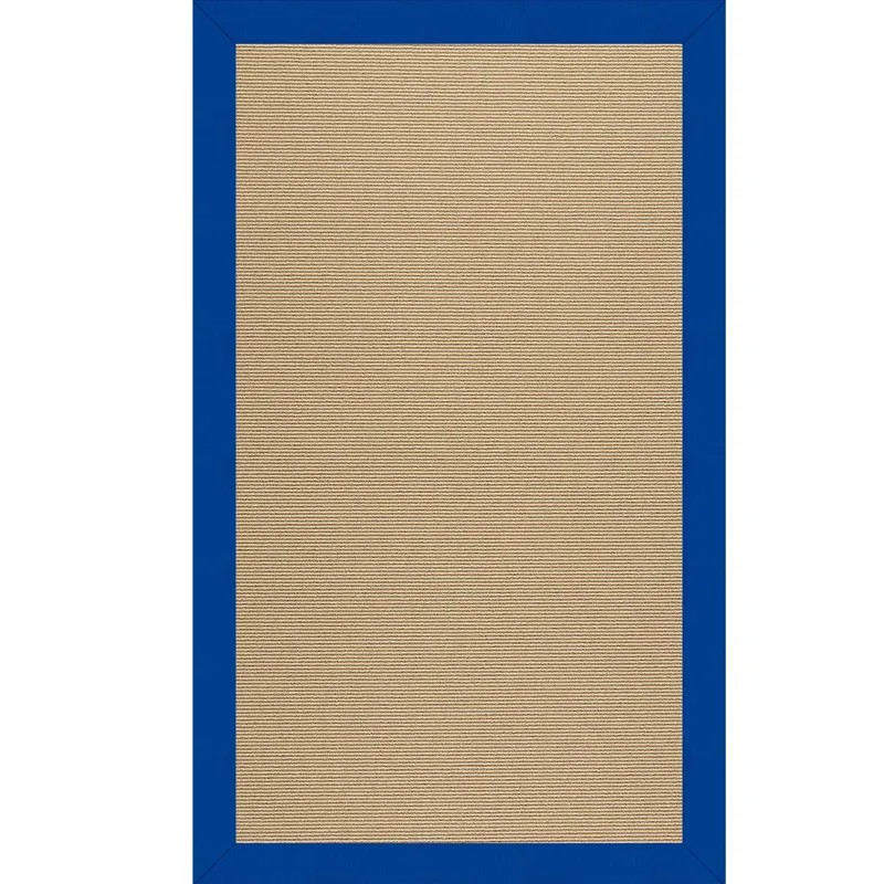 Creative Concepts-Sisal Canvas Pacific Blue Rectangle Rug - 2\' x 3\'