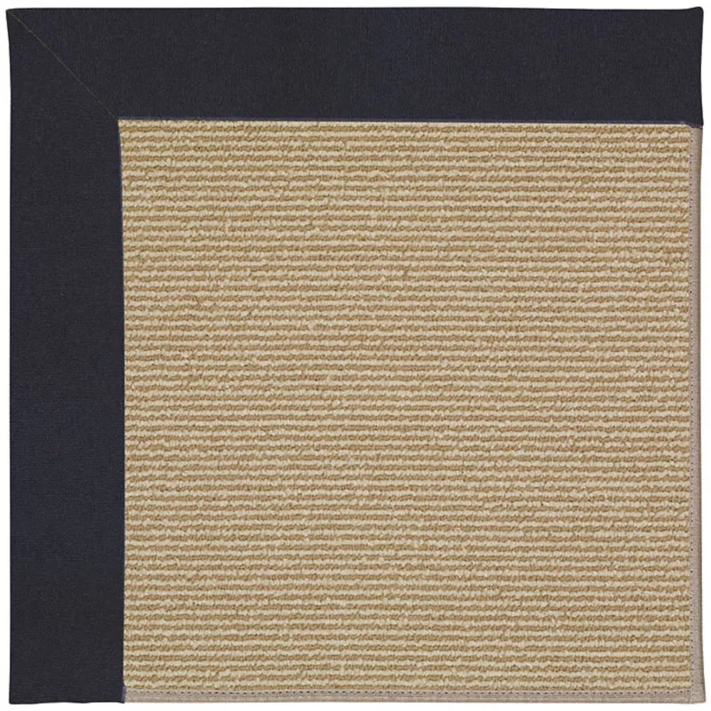 Creative Concepts-Sisal Canvas Navy Octagon Rug - 12\' x 12\'