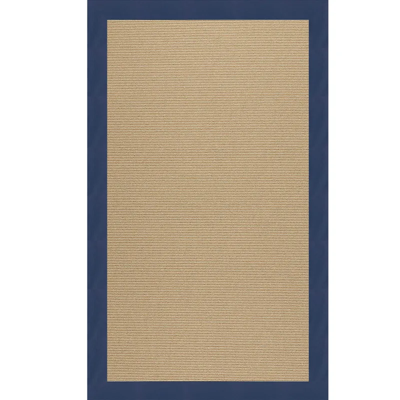 Creative Concepts-Sisal Canvas Navy Rectangle Rug - 12\' x 15\'