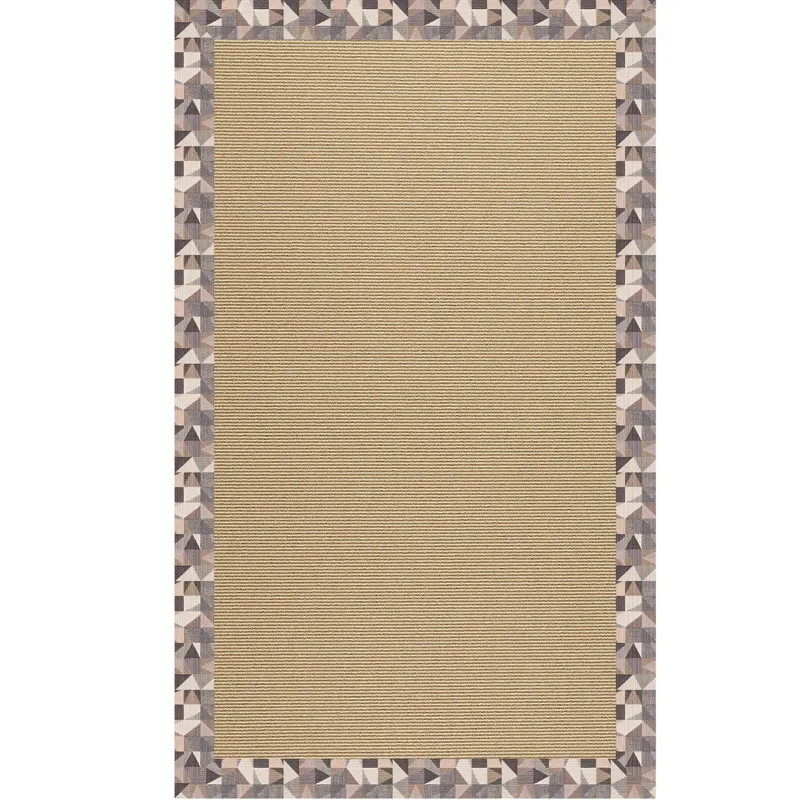 Creative Concepts-Sisal Geo Bronze Rectangle Rug - 8\' x 8\'