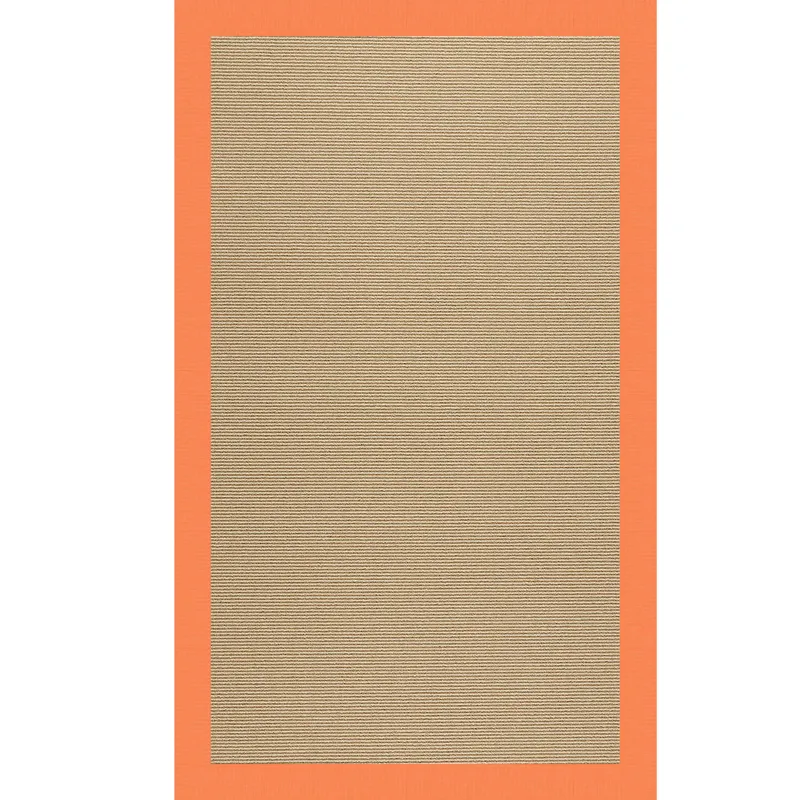 Creative Concepts-Sisal Canvas Tangerine Rectangle Rug - 8\' x 8\'