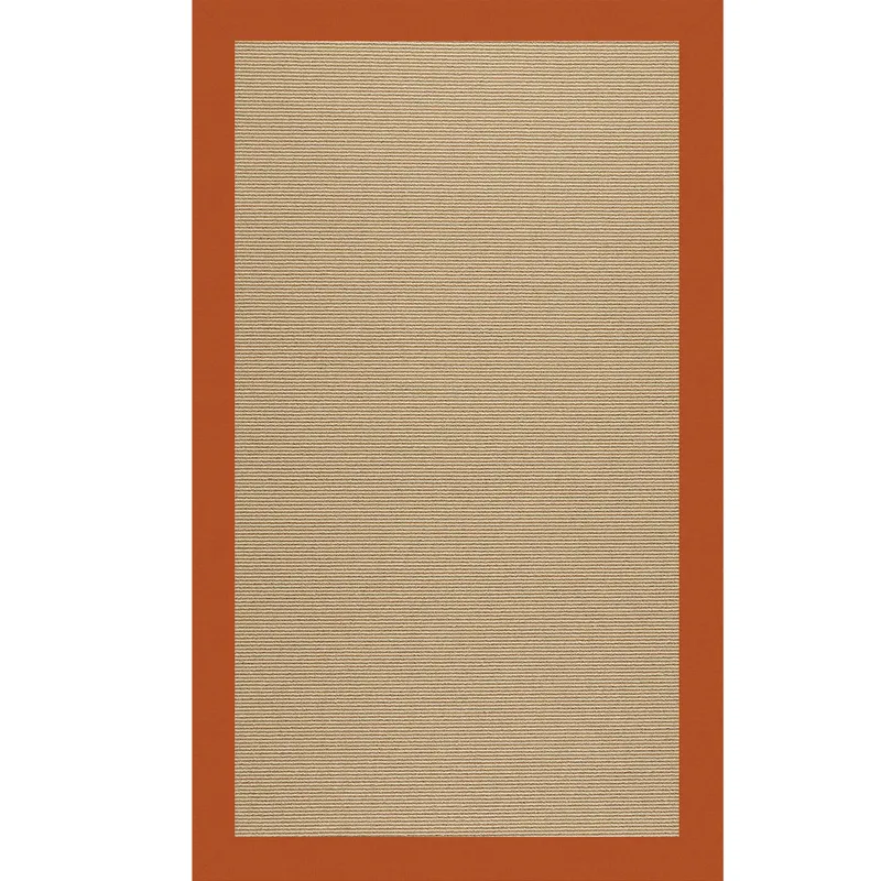 Creative Concepts-Sisal Canvas Rust Rectangle Rug - 7\'9\" x 7\'9\"