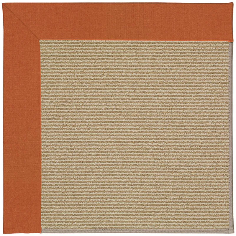 Creative Concepts-Sisal Canvas Rust Rectangle Rug - 7\'9\" x 7\'9\"