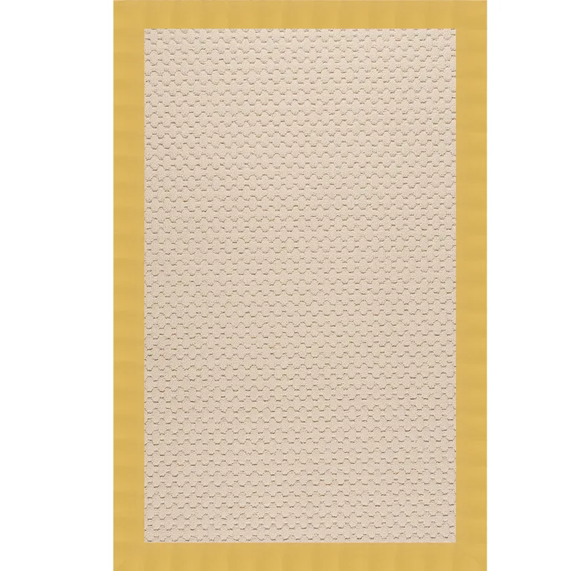 Creative Concepts-Beach Sisal Canvas Canary Rectangle Rug - 10\' x 14\'