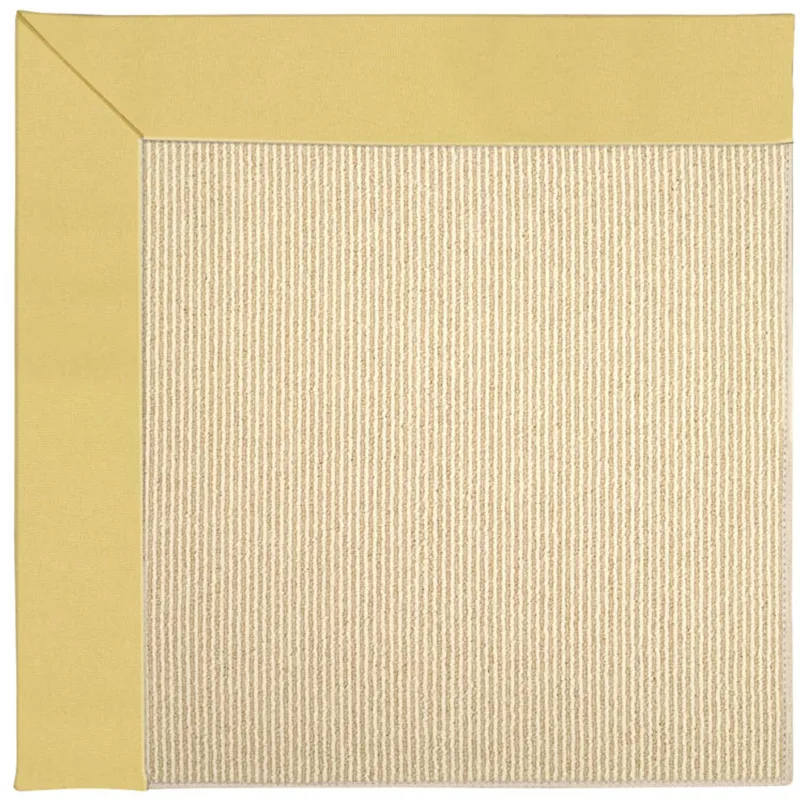 Creative Concepts-Beach Sisal Canvas Canary Rectangle Rug - 10\' x 14\'