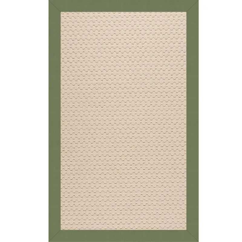 Creative Concepts-Beach Sisal Canvas Citron Rectangle Rug - 4\' x 6\'