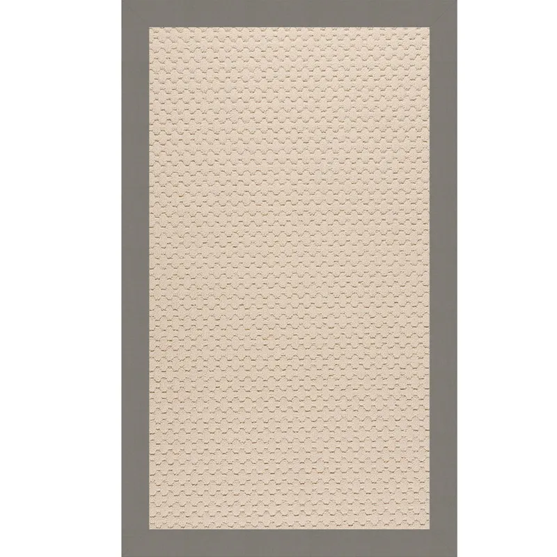 Creative Concepts-Beach Sisal Canvas Charcoal Rectangle Rug - 10\' x 10\'