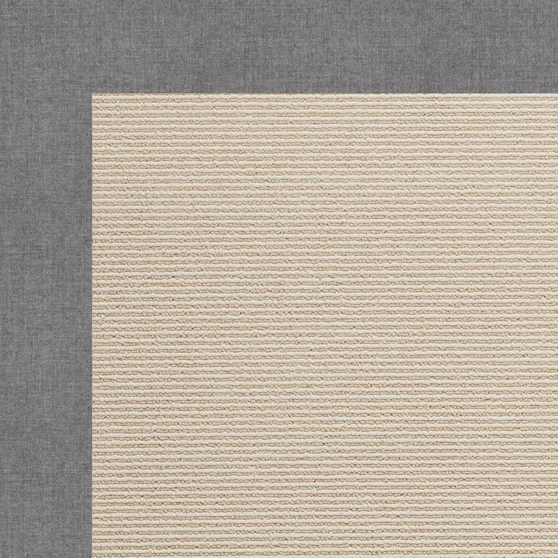 Creative Concepts-Beach Sisal Canvas Slate Rectangle Rug - 1\'6\" x 1\'6\"