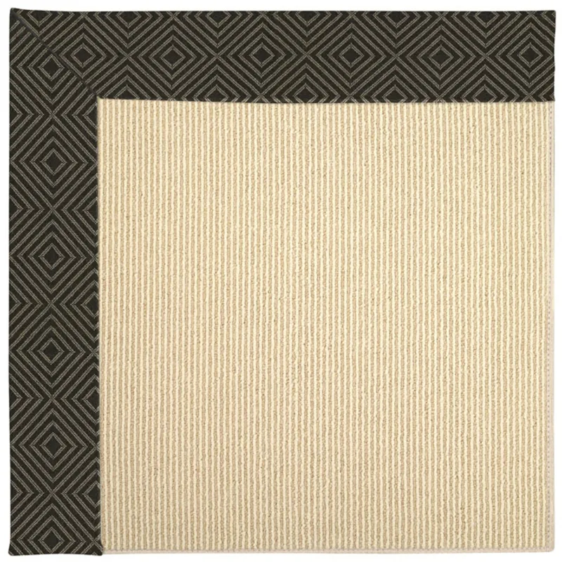 Creative Concepts-Beach Sisal Fortune Lava Octagon Rug - 8\' x 8\'