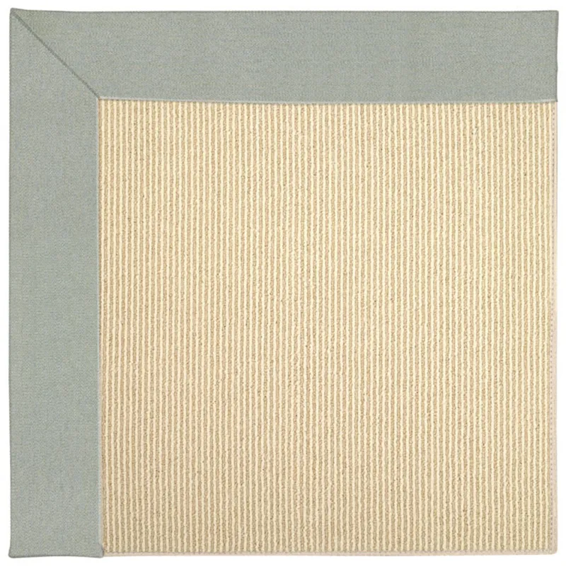 Creative Concepts-Beach Sisal Canvas Spa Blue Rectangle Rug - 2\' x 3\'