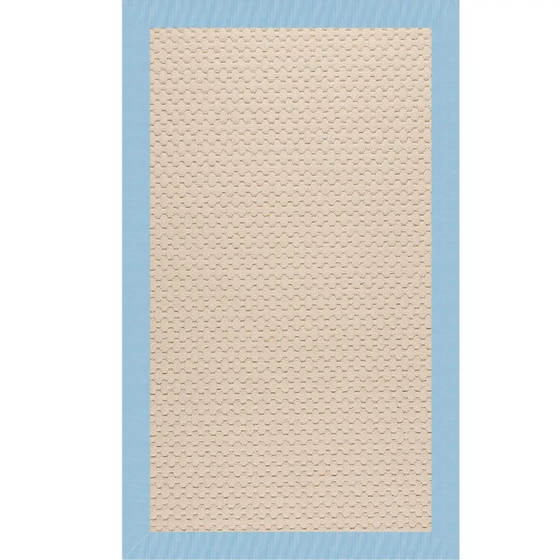 Creative Concepts-Beach Sisal Canvas Air Blue Rectangle Rug - 7\'9\" x 7\'9\"