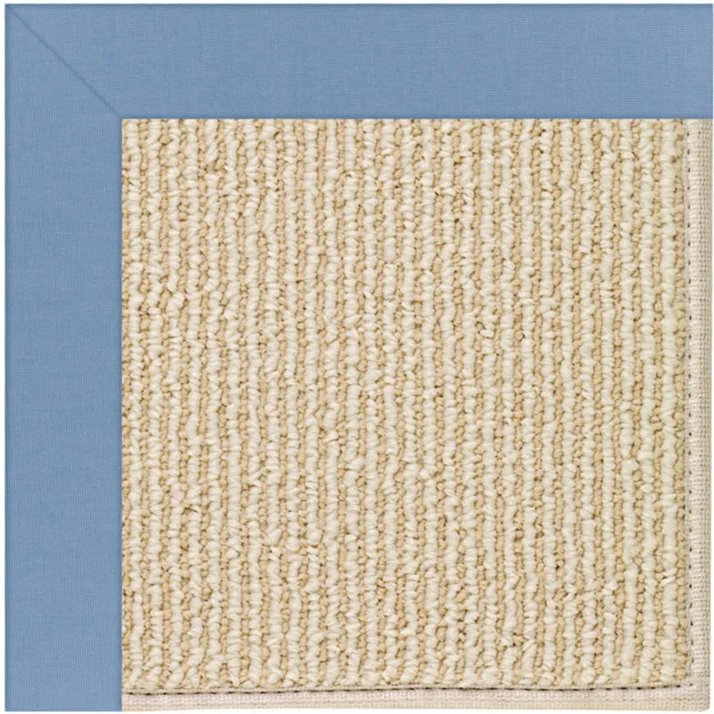 Creative Concepts-Beach Sisal Canvas Air Blue Rectangle Rug - 7\'9\" x 7\'9\"