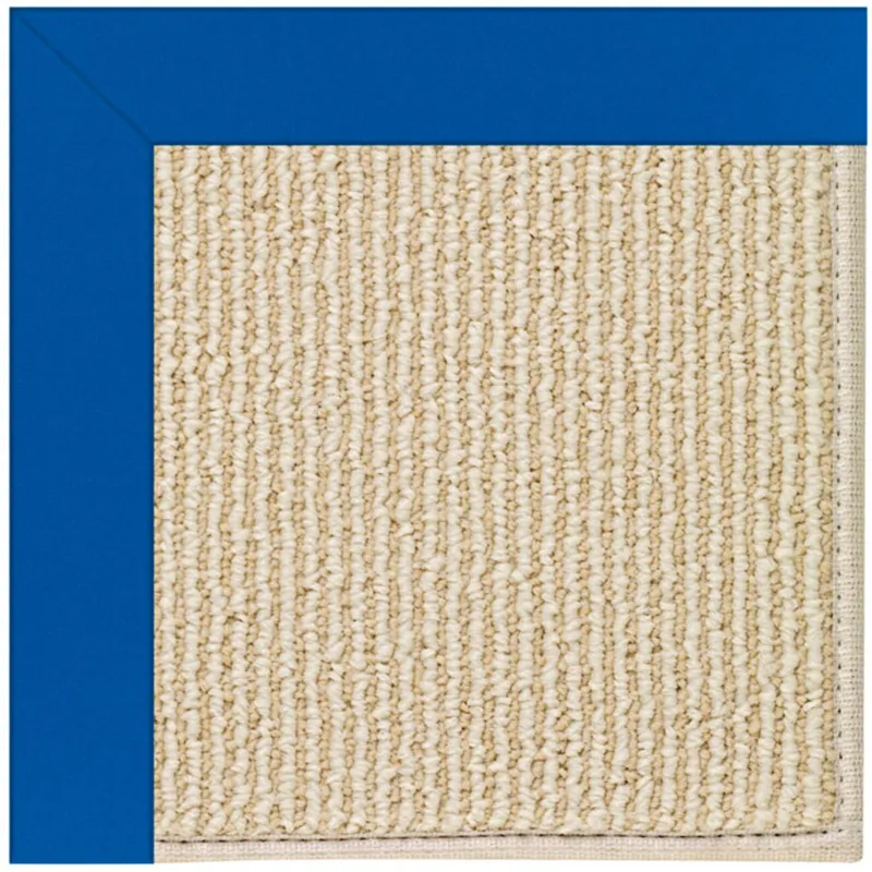 Creative Concepts-Beach Sisal Canvas Pacific Blue Rectangle Rug - 5\' x 8\'