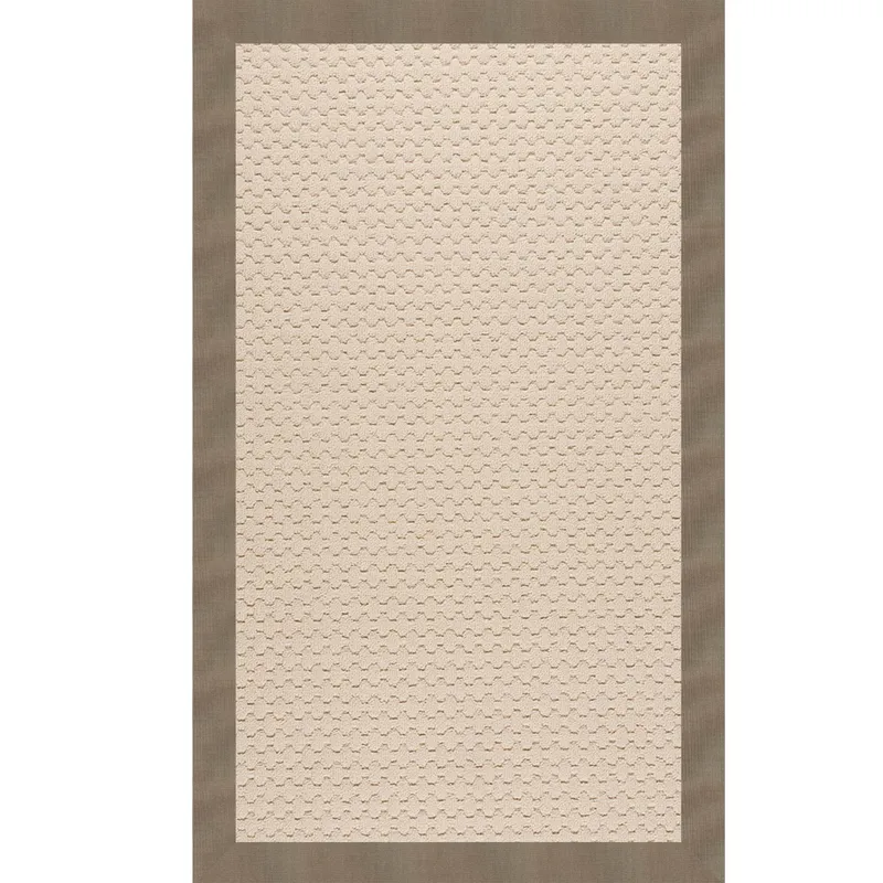 Creative Concepts-Beach Sisal Canvas Taupe Rectangle Rug - 4\' x 6\'