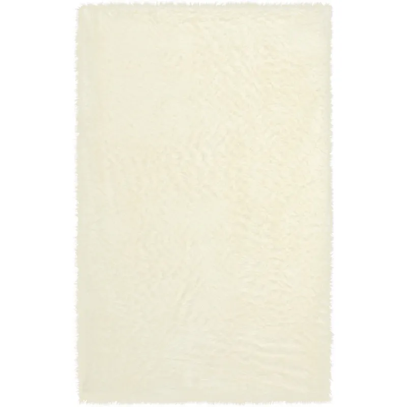 Luxe Shag Ivory Rectangle Rug - 9\' x 12\'