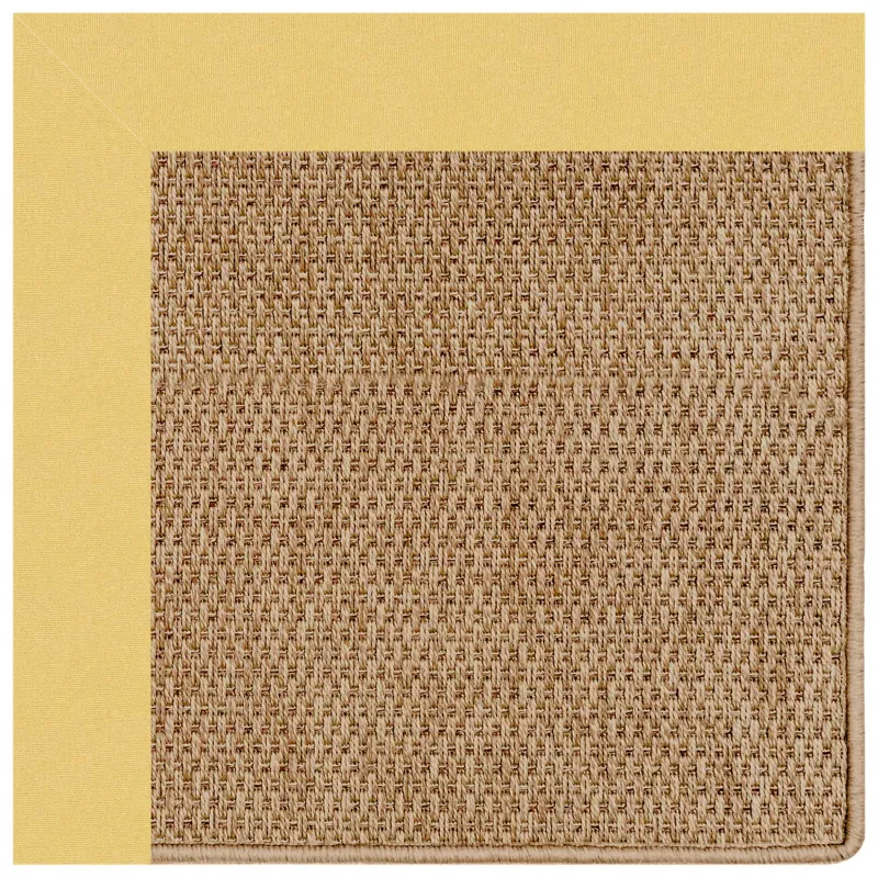 Islamorada-Basketweave Canvas Canary Octagon Rug - 7\'9\" x 7\'9\"