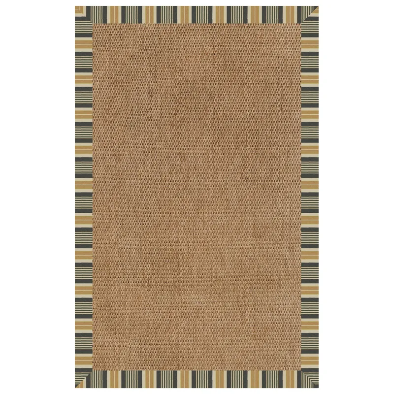 Islamorada-Basketweave Long Hill Ebony Rectangle Rug - 12\' x 12\'