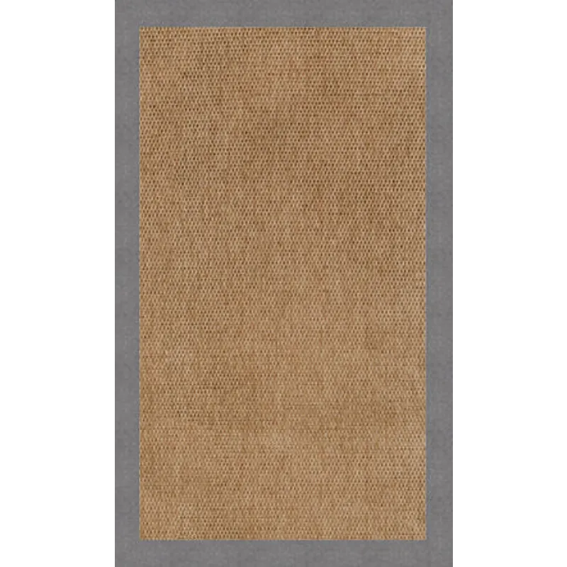 Islamorada-Basketweave Canvas Slate Runner Rug - 2\'6\" x 10\'6\"