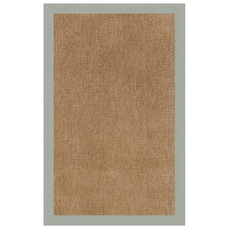 Islamorada-Basketweave Canvas Spa Blue Rectangle Rug - 8\' x 10\'