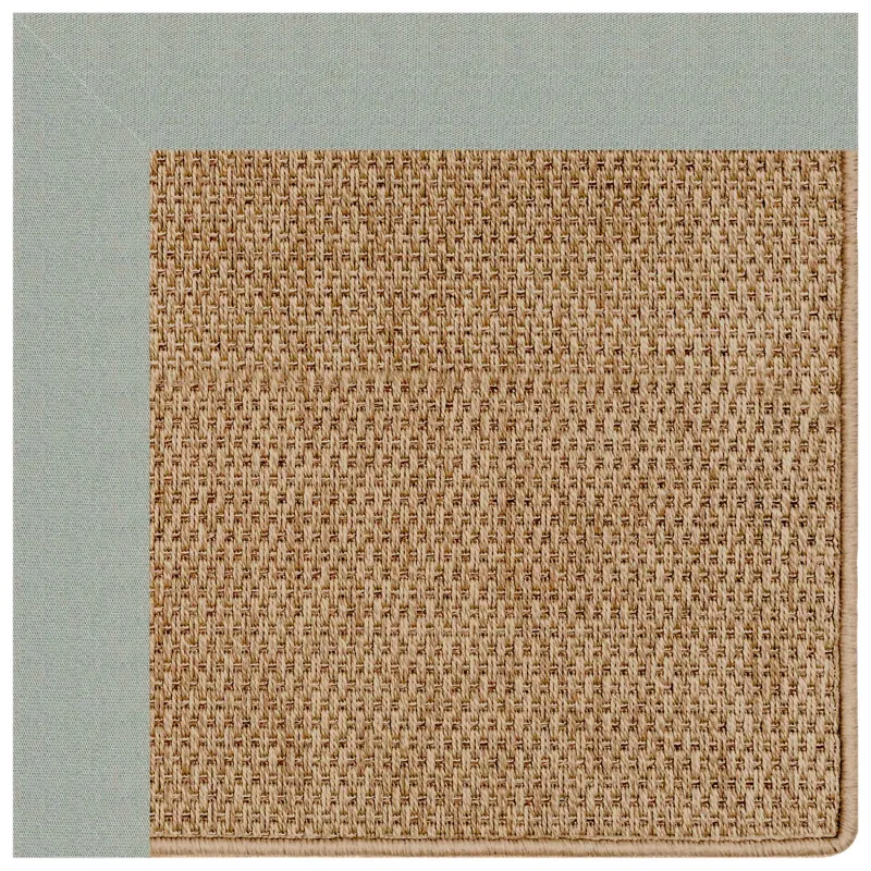 Islamorada-Basketweave Canvas Spa Blue Rectangle Rug - 8\' x 10\'