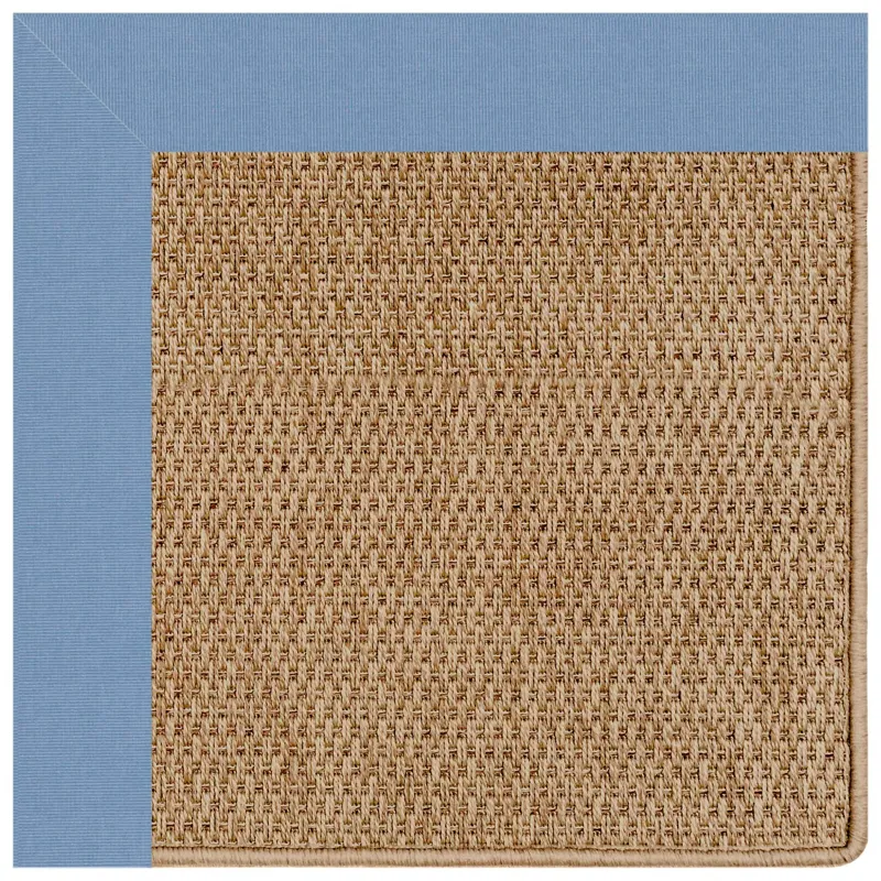 Islamorada-Basketweave Canvas Air Blue Octagon Rug - 4\' x 4\'