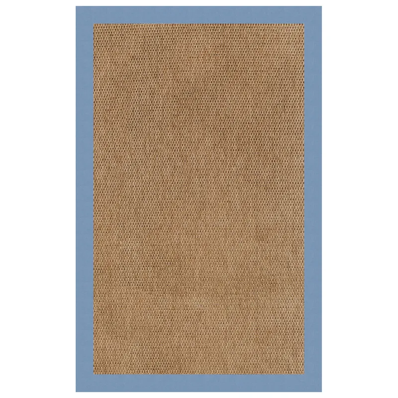 Islamorada-Basketweave Canvas Air Blue Rectangle Rug - 2\' x 3\'