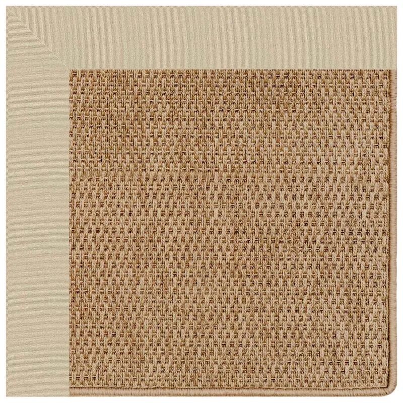 Islamorada-Basketweave Canvas Antique Beige Runner Rug - 2\'6\" x 8\'6\"