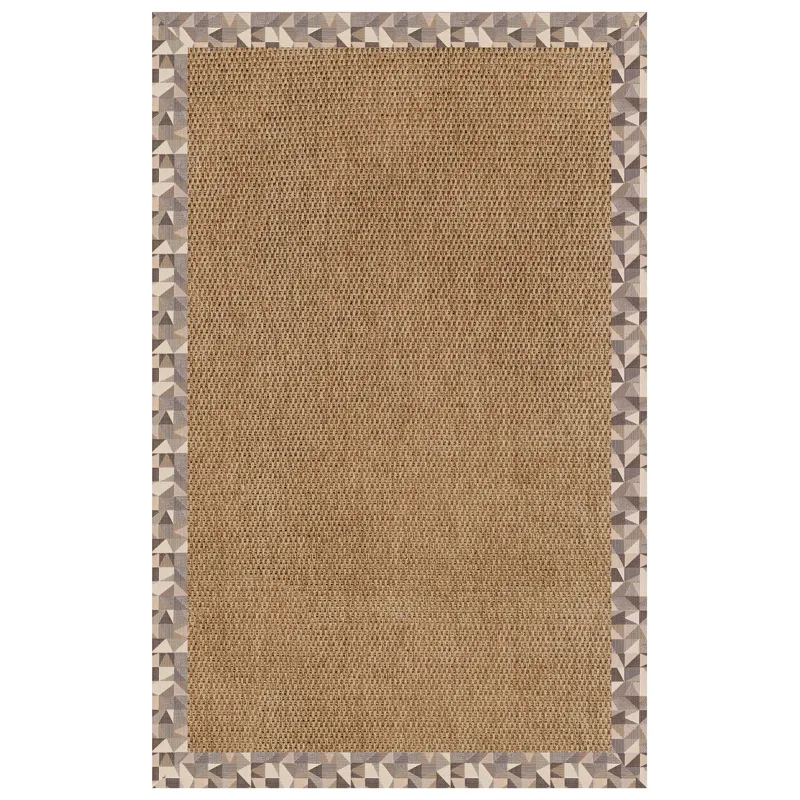 Islamorada-Basketweave Geo Bronze Rectangle Rug - 2\' x 3\'