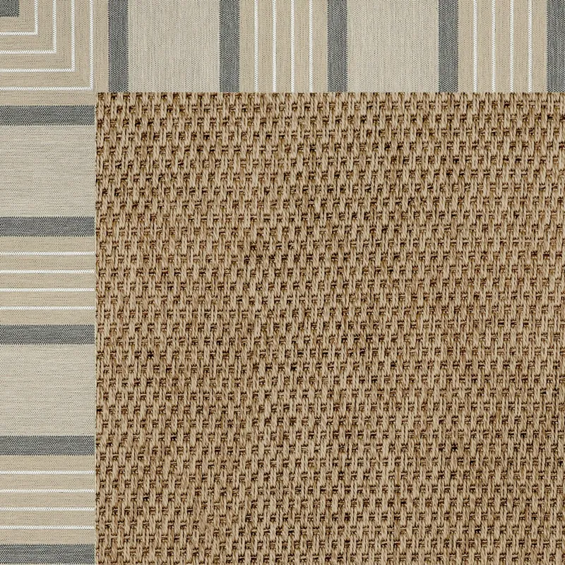 Islamorada-Basketweave Cove Pebble Rectangle Rug - 7\' x 9\'