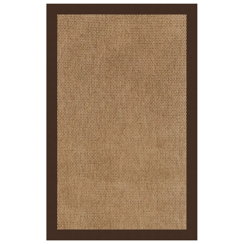 Islamorada-Basketweave Canvas Bay Brown Rectangle Rug - 2\' x 3\'