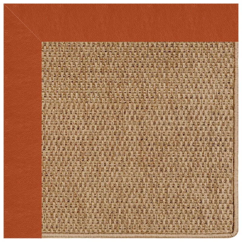 Islamorada-Basketweave Classic Persimmon Rectangle Rug - 5\' x 8\'