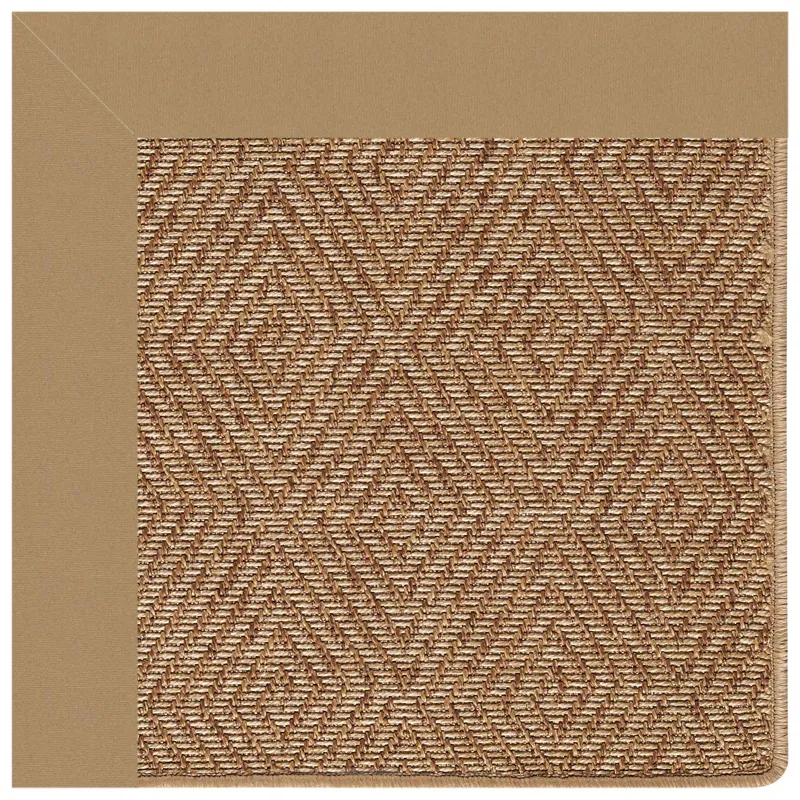 Islamorada-Diamond Canvas Linen Octagon Rug - 4\' x 4\'