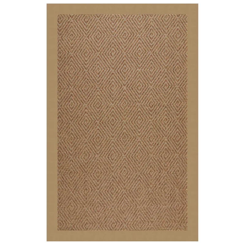 Islamorada-Diamond Canvas Linen Rectangle Rug - 2\' x 3\'