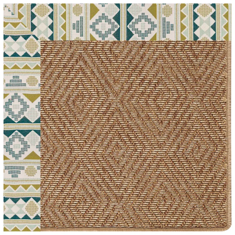 Islamorada-Diamond Inca Lime Octagon Rug - 8\' x 8\'