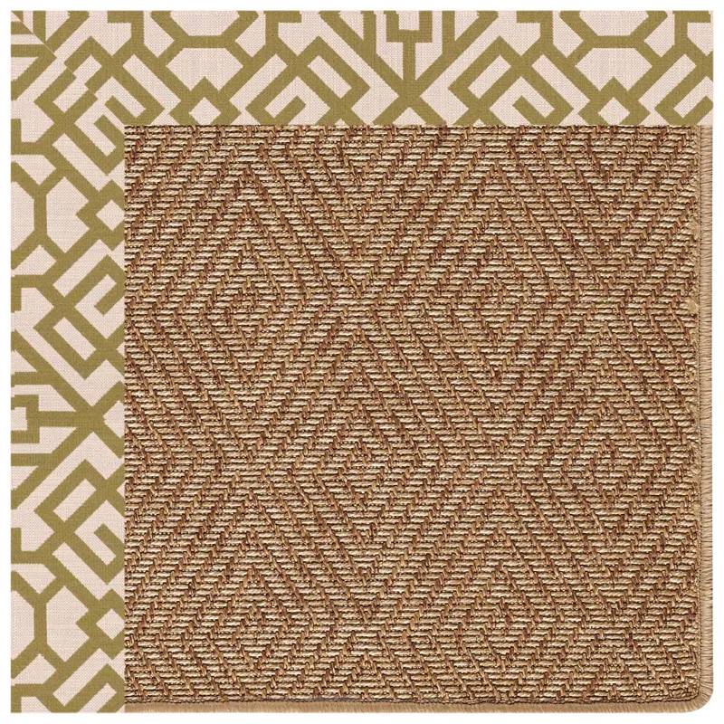 Islamorada-Diamond Lattice Pesto Octagon Rug - 4\' x 4\'
