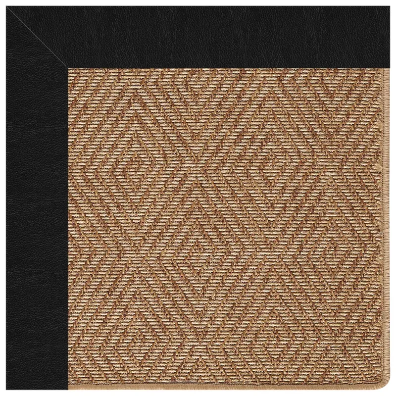 Islamorada-Diamond Classic Black Octagon Rug - 4\' x 4\'