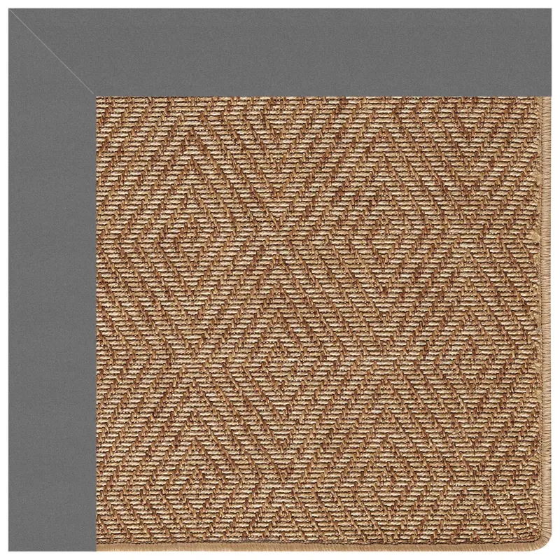 Islamorada-Diamond Canvas Charcoal Rectangle Rug - 12\' x 15\'