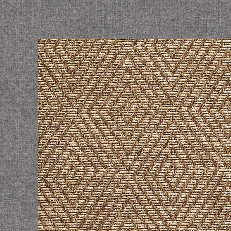 Islamorada-Diamond Canvas Slate Rectangle Rug - 2\' x 3\'