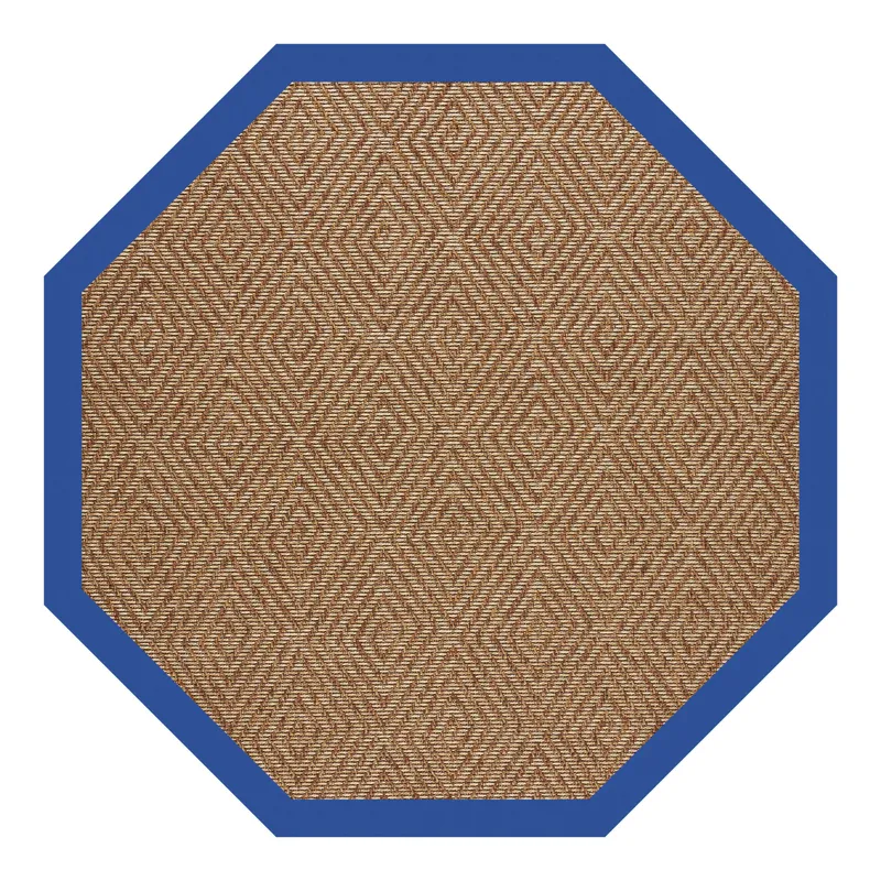 Islamorada-Diamond Canvas Pacific Blue Octagon Rug - 12\' x 12\'