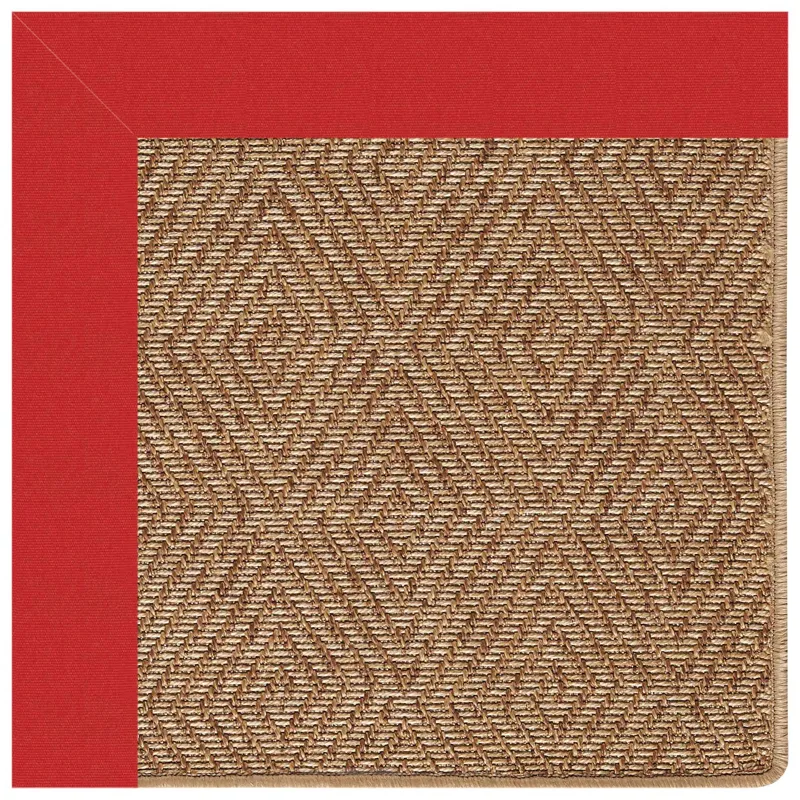 Islamorada-Diamond Canvas Jockey Red Rectangle Rug - 7\'9\" x 10\'9\"