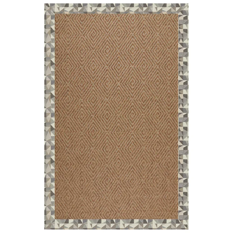Islamorada-Diamond Geo Bronze Rectangle Rug - 7\'9\" x 10\'9\"