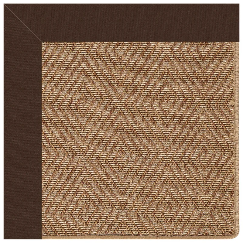 Islamorada-Diamond Canvas Bay Brown Octagon Rug - 4\' x 4\'