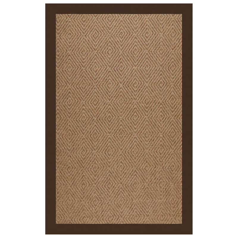 Islamorada-Diamond Canvas Bay Brown Rectangle Rug - 2\' x 3\'