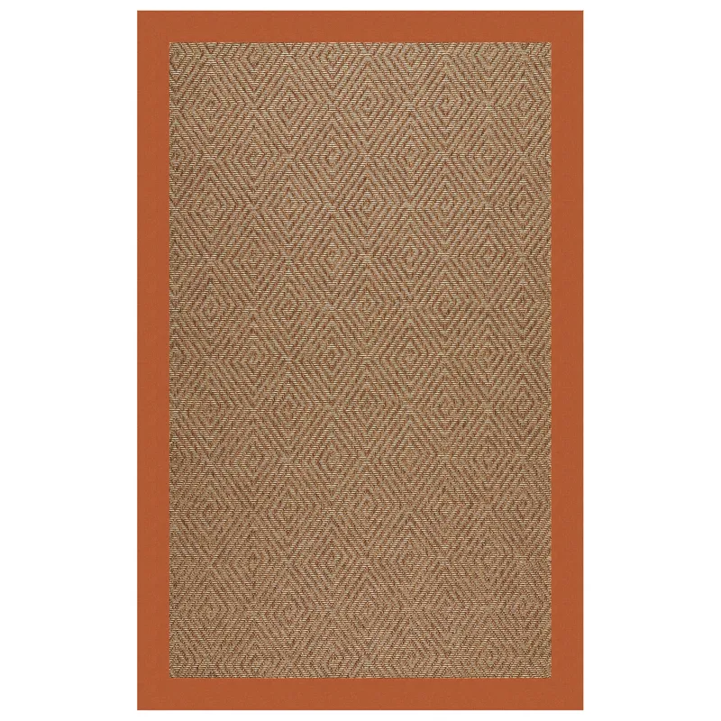 Islamorada-Diamond Canvas Rust Rectangle Rug - 12\' x 12\'