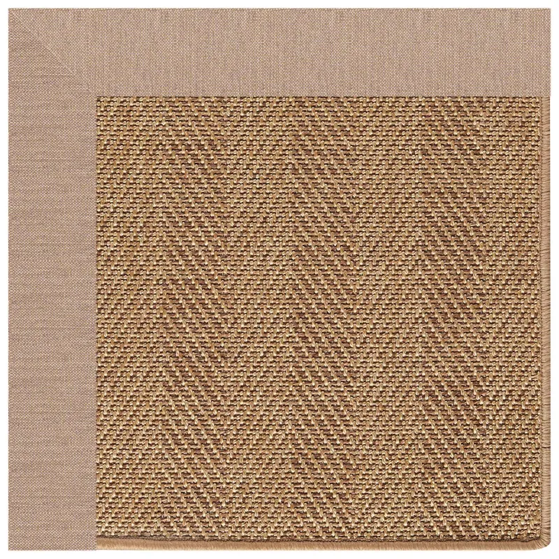 Islamorada-Herringbone Cast Petal Octagon Rug - 7\'9\" x 7\'9\"