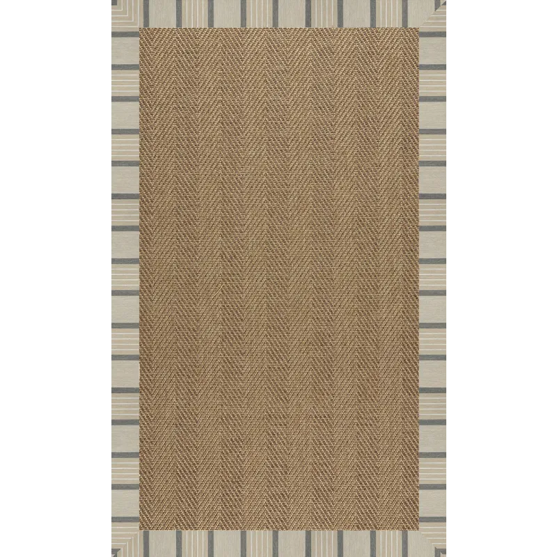 Islamorada-Herringbone Cove Pebble Rectangle Rug - 8\' x 10\'